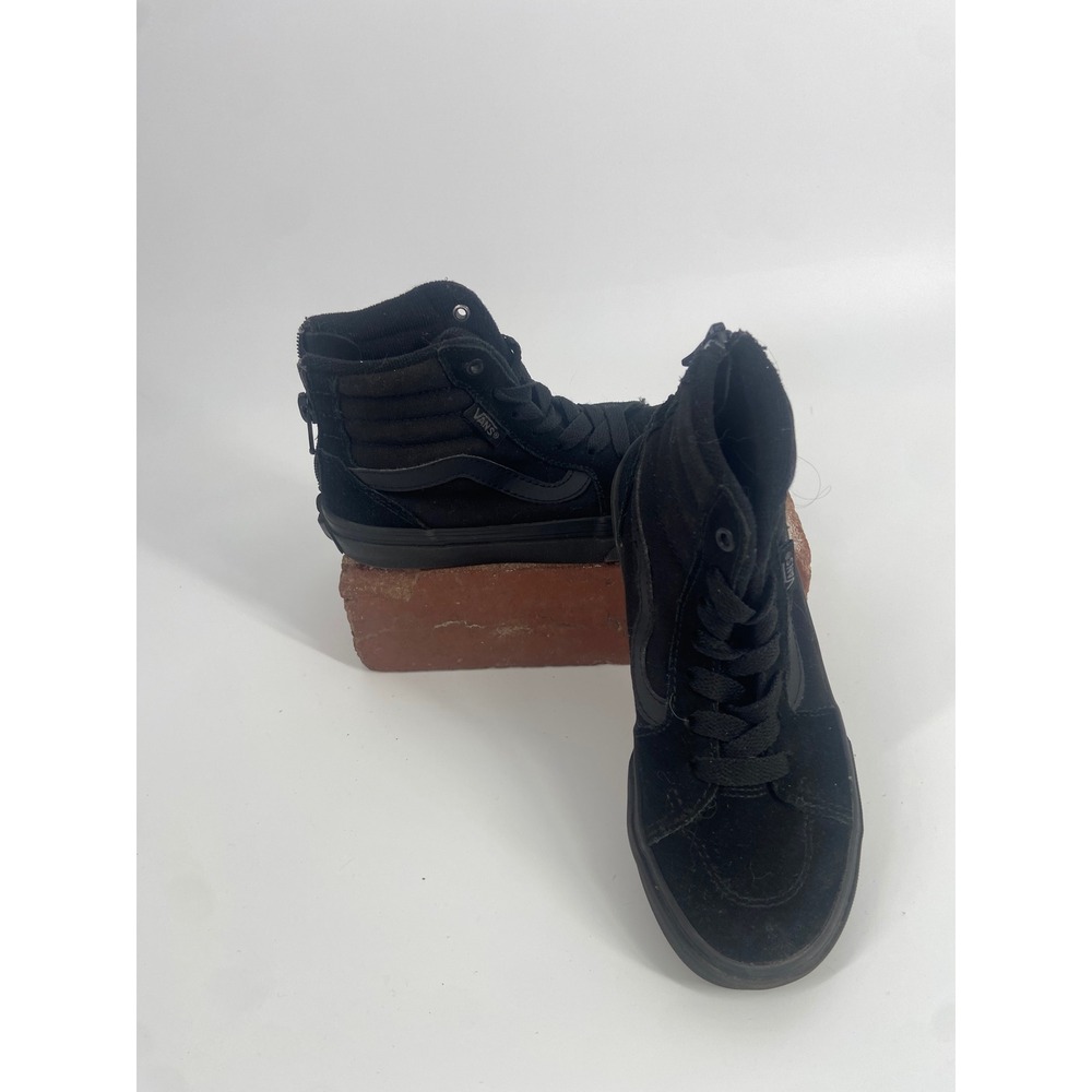 Youth Vans SK8 Zip Black Suede High Top Lace Up Sneakers Size Youth‎ 12.5